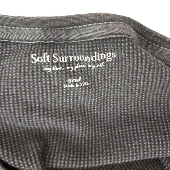 Soft Surroundings Cutout Shoulder Thermal Tunic Top Shirt Womens S Gray Waffle K - Picture 7 of 9